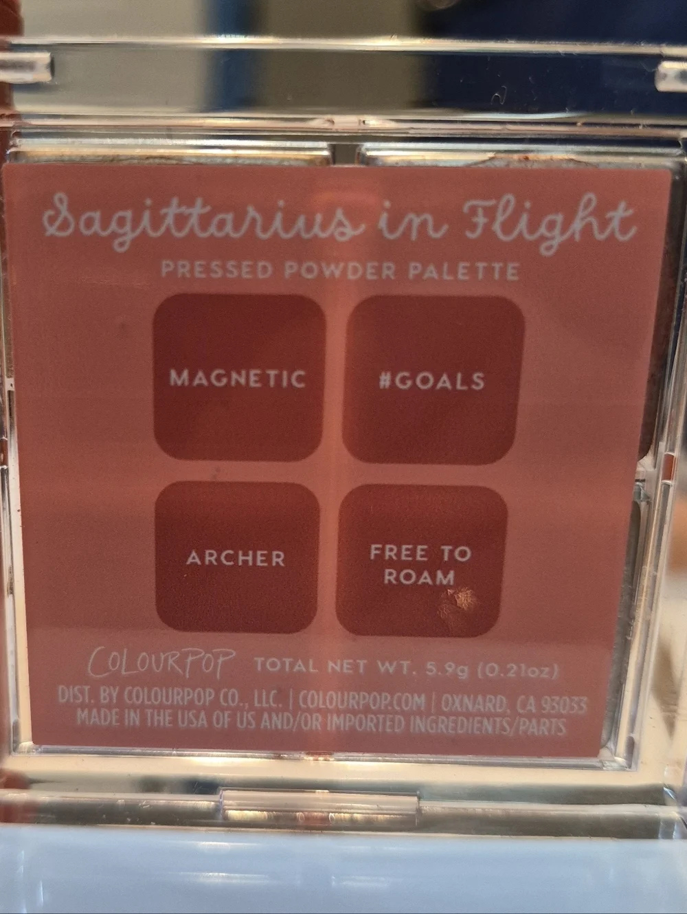ColourPop Pressed Powder Quad Eyeshadow Palette: Sagittarius In Flight .21oz NIB